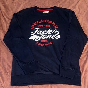 Jack & Jones Men's Blue Crewneck Sweater